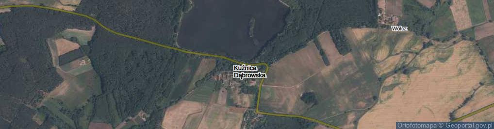 Zdjęcie satelitarne Kuźnica Dąbrowska ul.